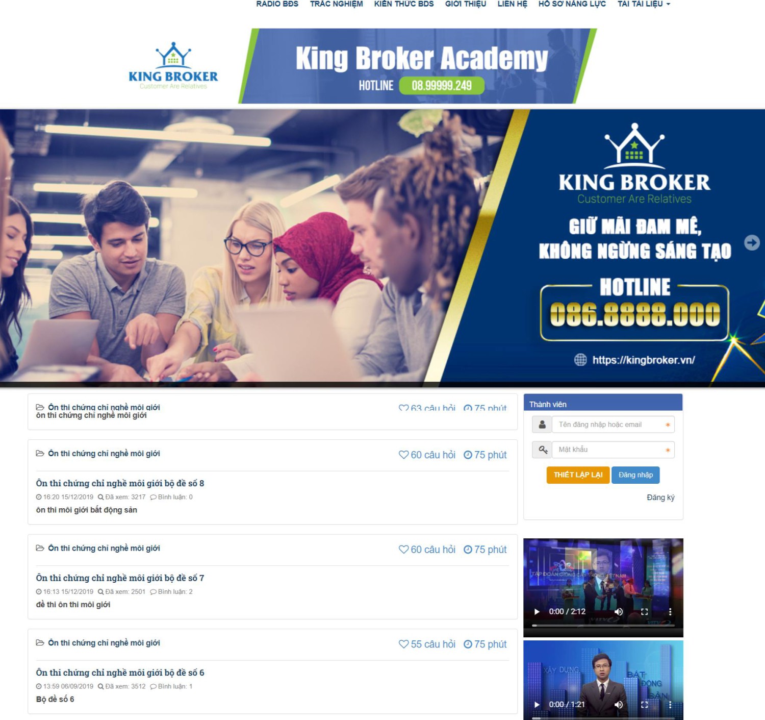 King Broker Academy một trong những doanh nghiệp đang sử dụng phần mềm AZtest để đánh giá năng lực cho ứng viên